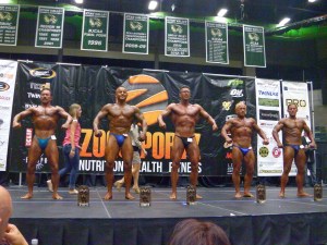 Receiving trophy - masters group