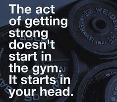 The Act of Getting Stronger....