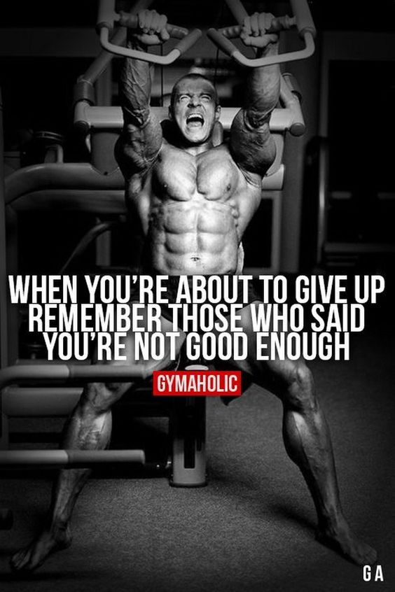 When You're About tp Give Up Remember those Who Said Ypi're Not Good Enough